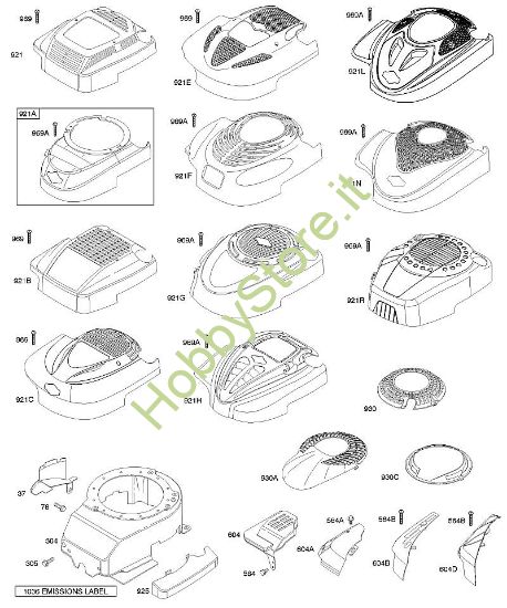 C - Alloggiamento/ripari ventola B&S - 12 €¦ 12F802-1376-01 brand Stihl
